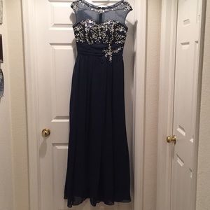 Navy Blue Prom Dress
